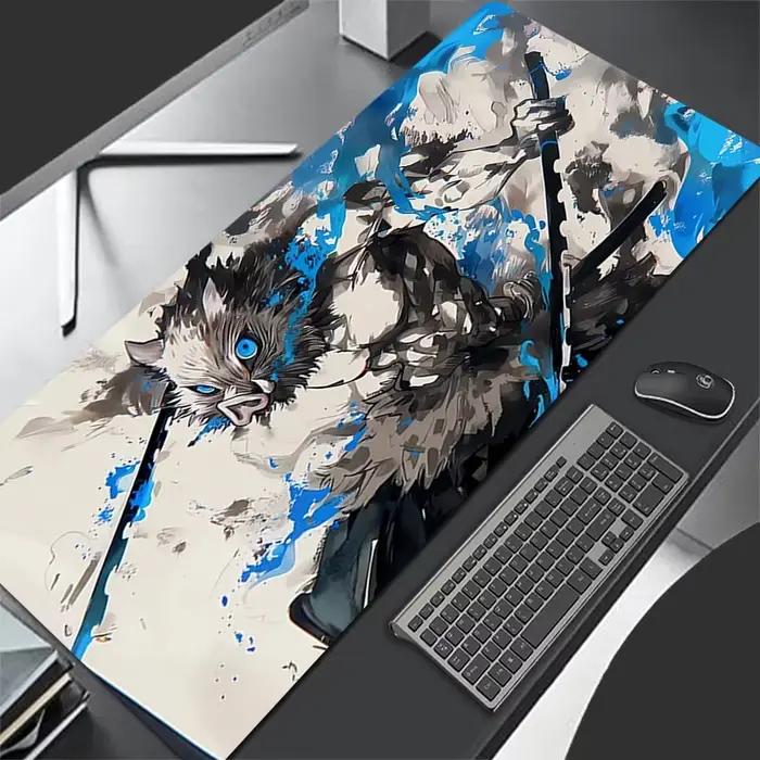 Tapis de souris Demon Slayer Inosuke ordinateurs portables de jeu tapis de clavier tapis de bureau a