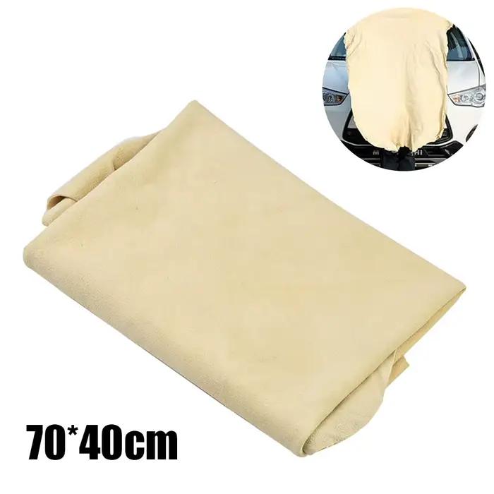 Chiffon de nettoyage de voiture 70x40cm, serviette de lavage de voiture, cuir de Chamois naturel abs