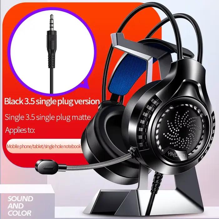 Casque de jeu rvb avec Microphone 7.1 Surround HD son stéréo double 3.5mm USB casque filaire pour PS