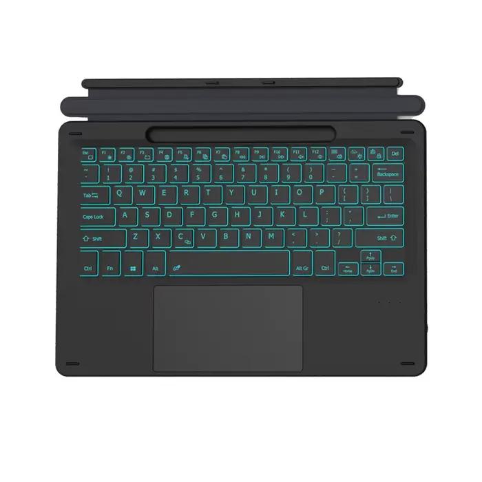 Clavier magnétique sans fil pour Microsoft Surface Pro 11 10 9 8 X, boîtier de clavier rétroéclairé,