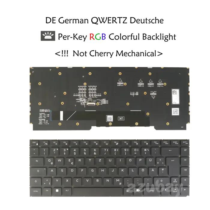 QWERTZ-Clavier d'ordinateur portable allemand rétro4.2 RVB, pour DELL Alienware M15 R7, M17 R5 0V1M9