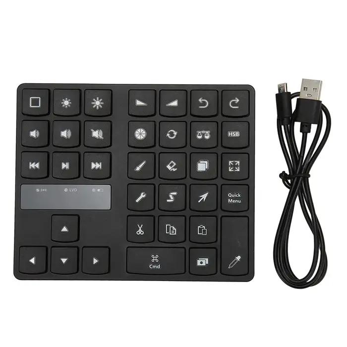 Mini clavier de dessin ergonomique sans fil pour IOS et OS X, 35 prédire, raccourci de dessin à une 