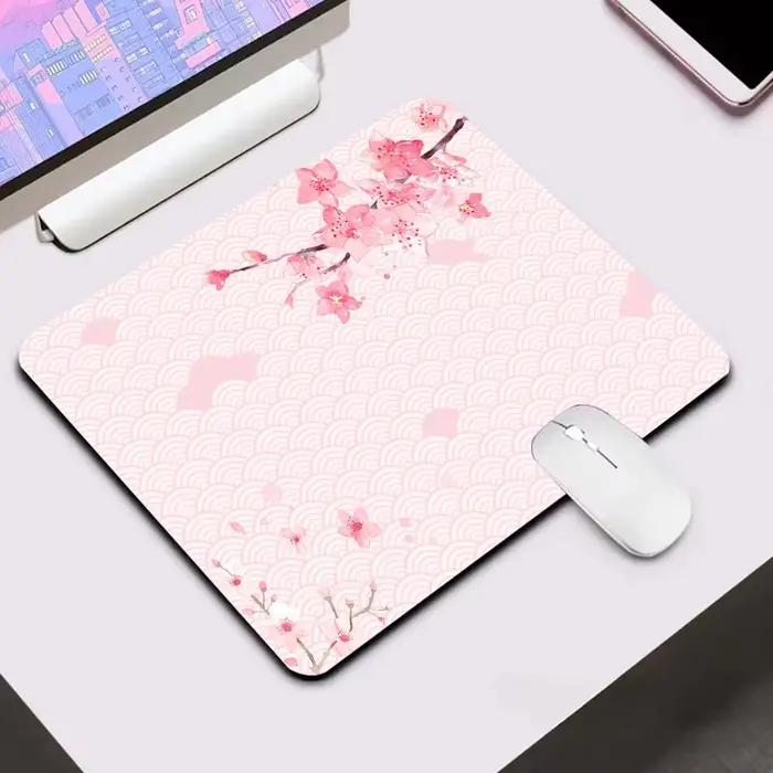 Tapis de souris de jeu en fleurs de cerisier, petit tapis de souris XS pour PC Gamer, décoration de 