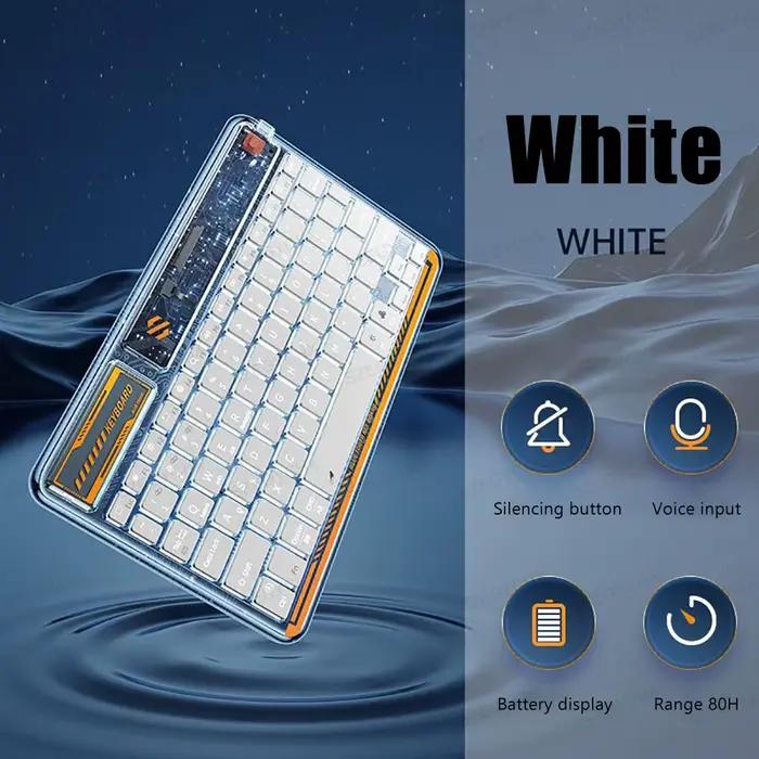 Clavier Bluetooth sans fil rétro4.2 Crystal Patch Lado, iPad, Android, Windows, téléphone iOS, table