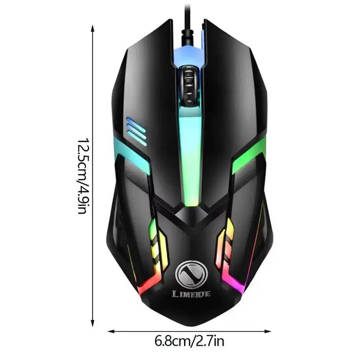 Souris filaire USB rvb colorée Mosue e-sports souris de jeu filaire souris de bureau souris pour PC 