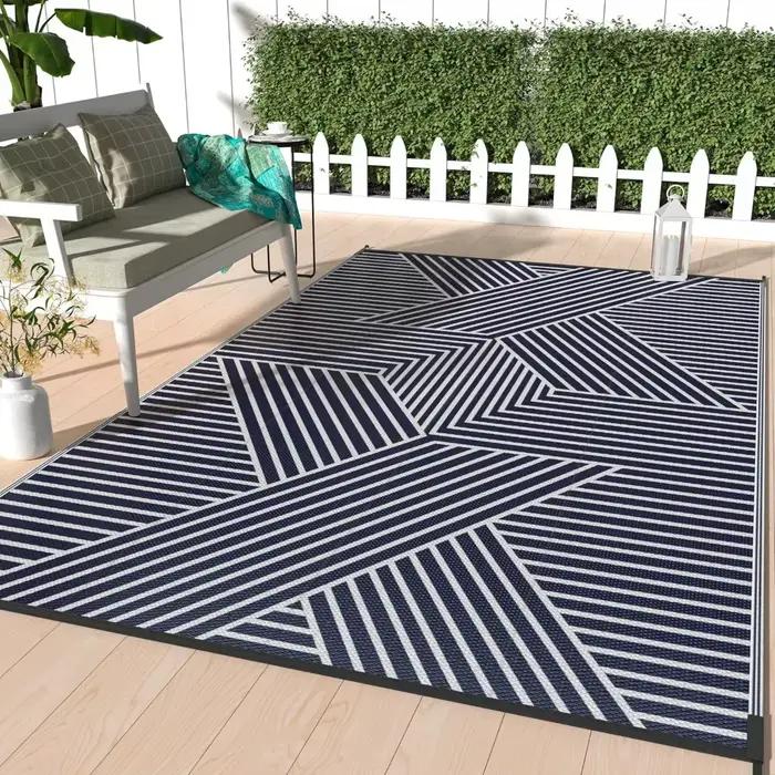 Tapis d'extérieur à motif géométrique en velours cristal, pour la maison, le salon, le balcon, grand