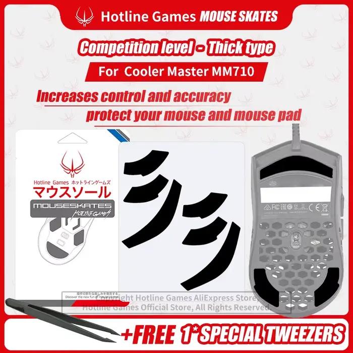 Cooler Master – 2 jeux de patins de souris, 3.0 pièces, pour jeu MM710, patins coulissants lisses, d