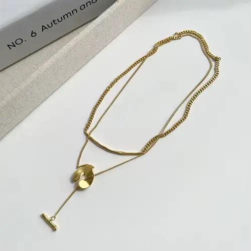 Collier pendentif à deux méthodes de port pour femme, accessoires de bijoux fantaisie, style populai