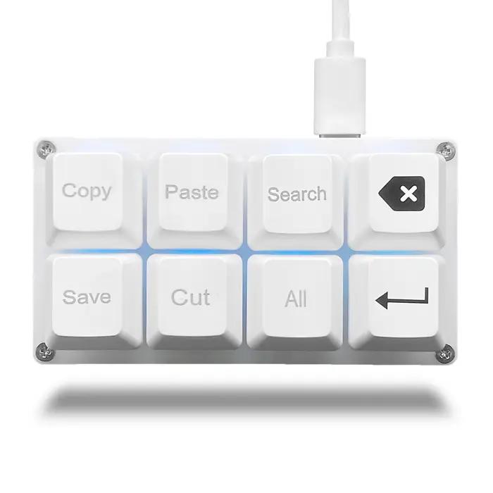 8 touches petit clavier travail raccourci touches clavier clavier de jeu mécanique à une main Progra