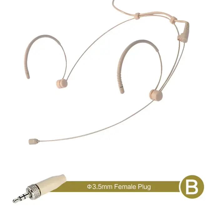 Casque d'écoute à Double crochet d'oreille, Microphone confortable, 3.5mm, 3 broches pour connexion 