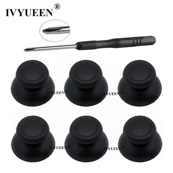 6 pièces bâton analogique noir + autocollant de barre lumineuse LED pour Sony Playstation 4 PS4 Slim