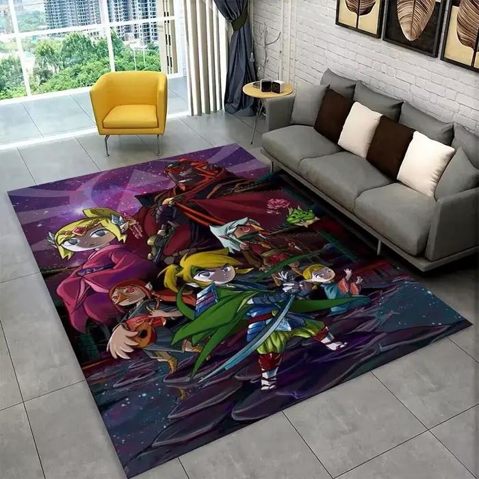 Tapis classique Z-Zelda Cartoon Link pour salle de jeux, chambre à coucher, salon, canapé, décoratio