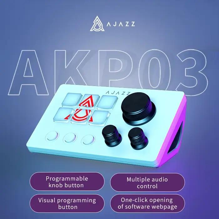 Clavier mécanique programmable Ajazz AKP03E/153E, clavier de jeu avec boutons personnalisables, mini