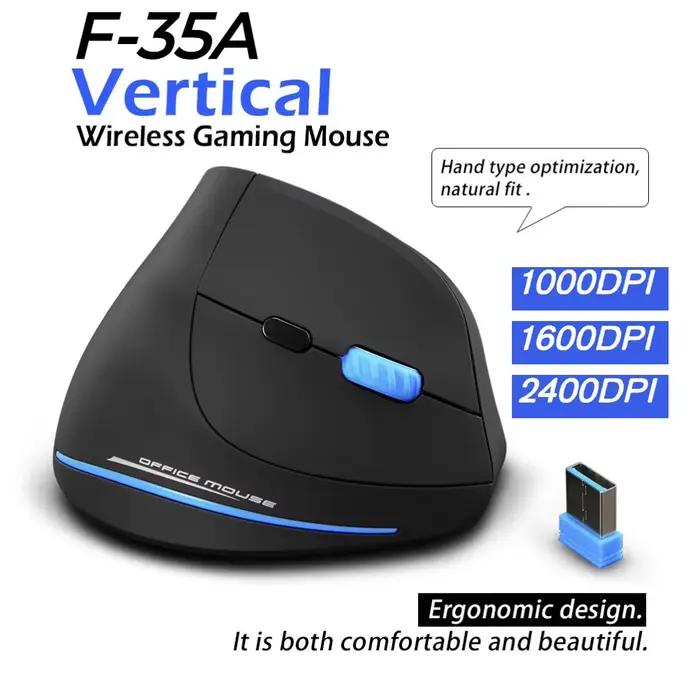 Souris ergonomique filaire verticale silencieuse rechargeable ZELOTES T20 pour ordinateur portable, 