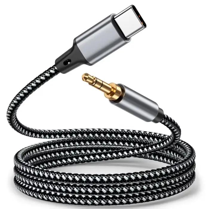 Câble USB Type C à Jack AUX 3.5Mm, adaptateur Audio DAC USB-C 1m 1.5m 2m pour téléphone, écouteurs, 