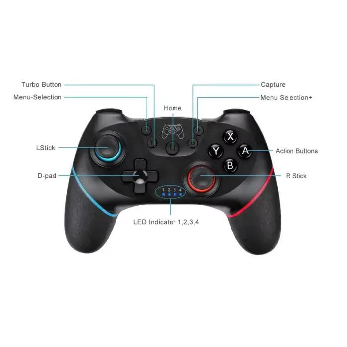 Contrôleur de jeu sans fil pour Switch Switch2 Lite OLED, poignée professionnelle de Vibration à 6 a