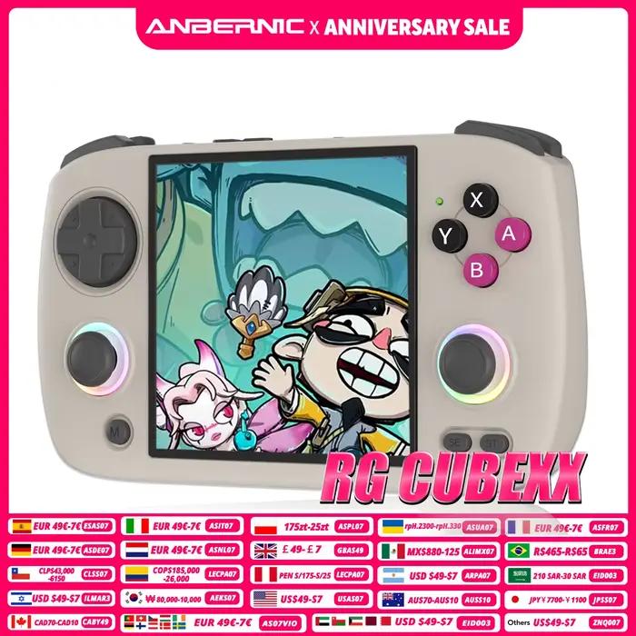 Console de jeu portable ANBERNIC RG CubeXX, écran IPS de 3,95 pouces, système Linux 64 bits, prend e