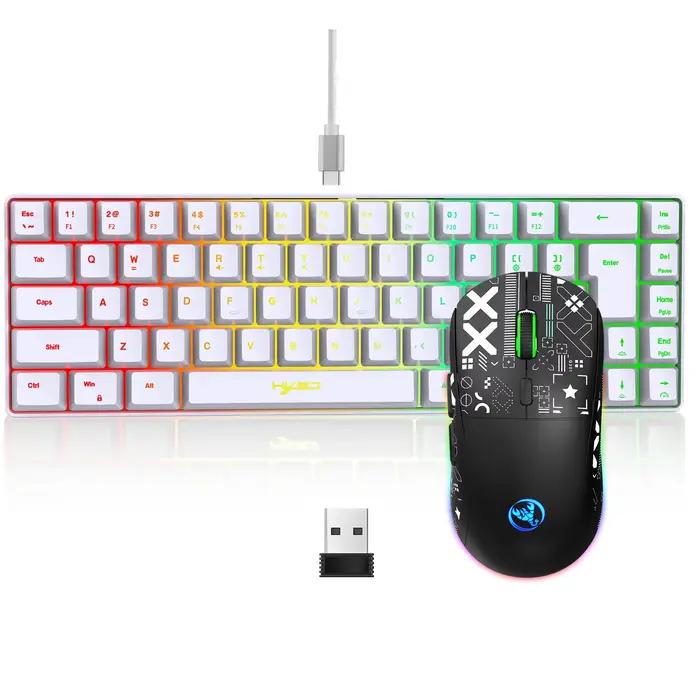 Kit Clavier et Souris Gamer Rétroéclairé Blanc – Offre Combo Clavier Souris Filaire pour Ordinateur,
