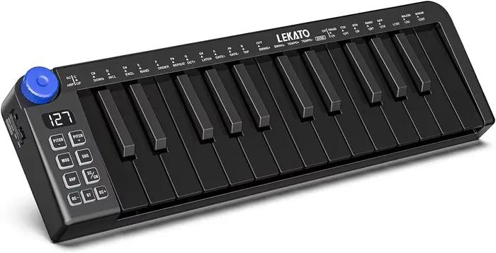 LEKATO-Mini clavier Iacity avec contrôleur Bluetooth, 25 touches, bouton Mini prédire 360