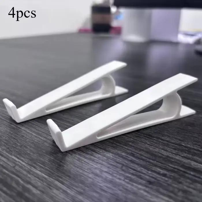 Supports de clavier ergonomiques en plastique pour bureau, 4 pièces, supports de levage inclinables,