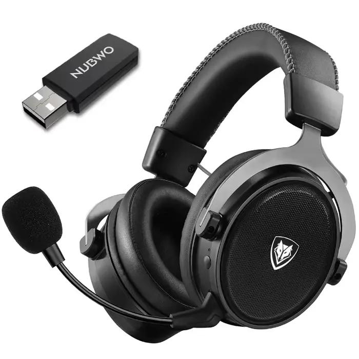 Casques de jeu sans fil NUBWO G07 pour PC, PS4, PS5, 2,4 GHz, latence ultra-faible, stéréo HIFI, sup
