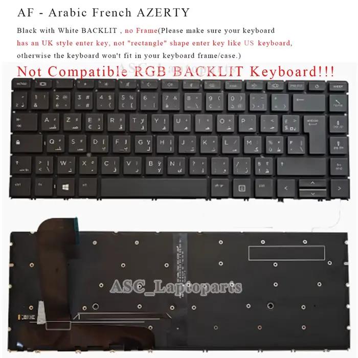 Nouveau clavier arabe belge brésil CF tchèque DK français GK GR hébreu hongrois italien JP pour HP Z