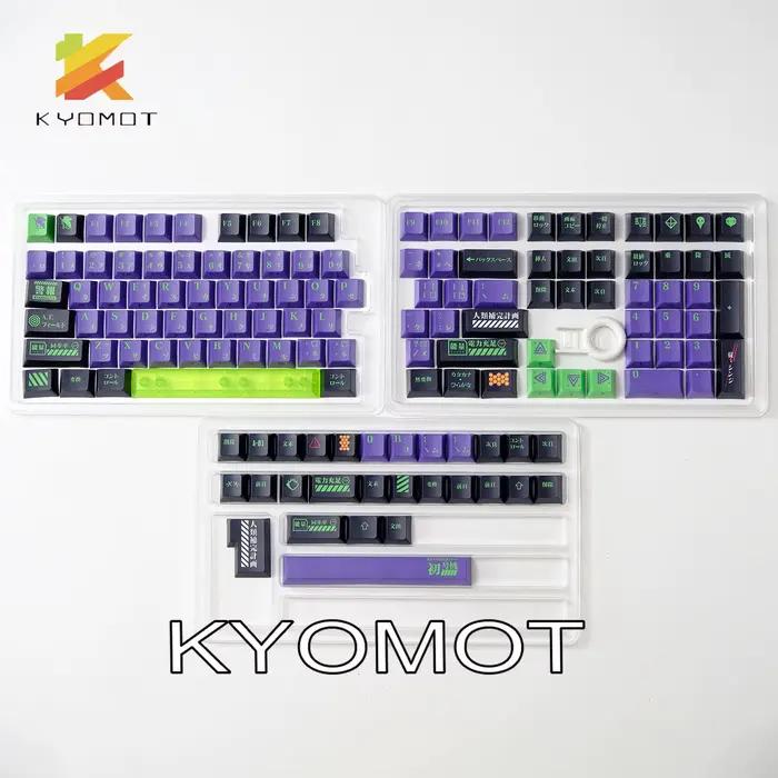 KTOMOT 136 touches EVA 01 Machine brillant à travers les capuchons de touches profil Cherry japonais