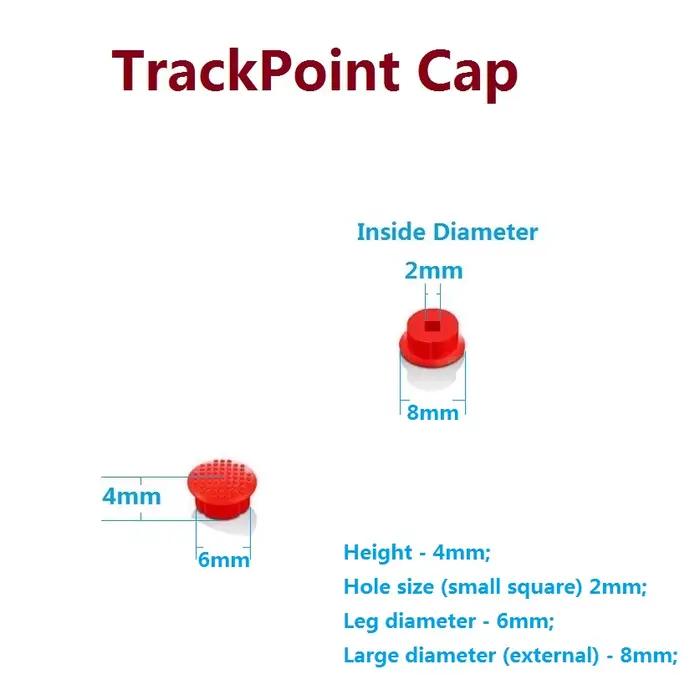 4x capuchons de pointeur de souris TrackPoint rouges, 2mm, adaptés pour Lenovo E580 E585 E495 L390 X