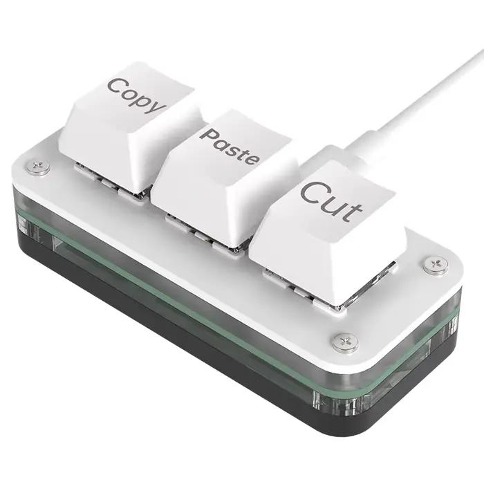 Mini clavier de programmation Macro rvb à 3 touches, pour jeux Photoshop, clavier de programmation H