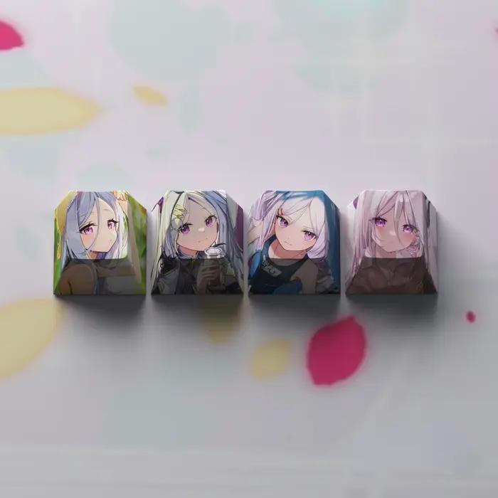 Blue Archive Sorasaki Hina Keycaps, Anime Beauty Girl Keycaps, 4U PBT Keycaps, Cute Keycaps for DIY,