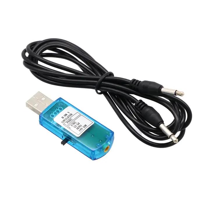 Simulateur de vol USB 8 en 1, 8 en 1, pour ordinateur, contrôleur d'hélicoptère et d'avion XTR5 FMS 