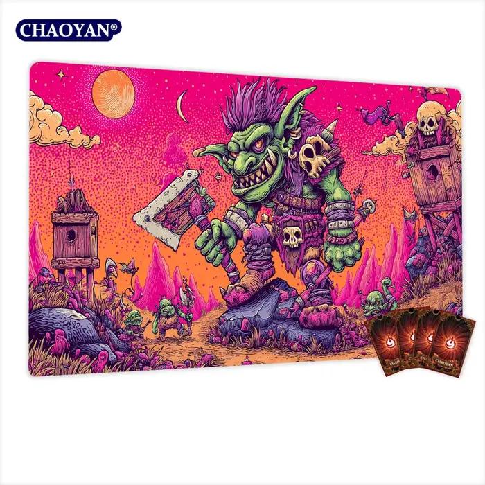Tapis de jeu MTG Ferocious Giant Goblin, tapis de combat pour cartes magiques, antidérapant, durable