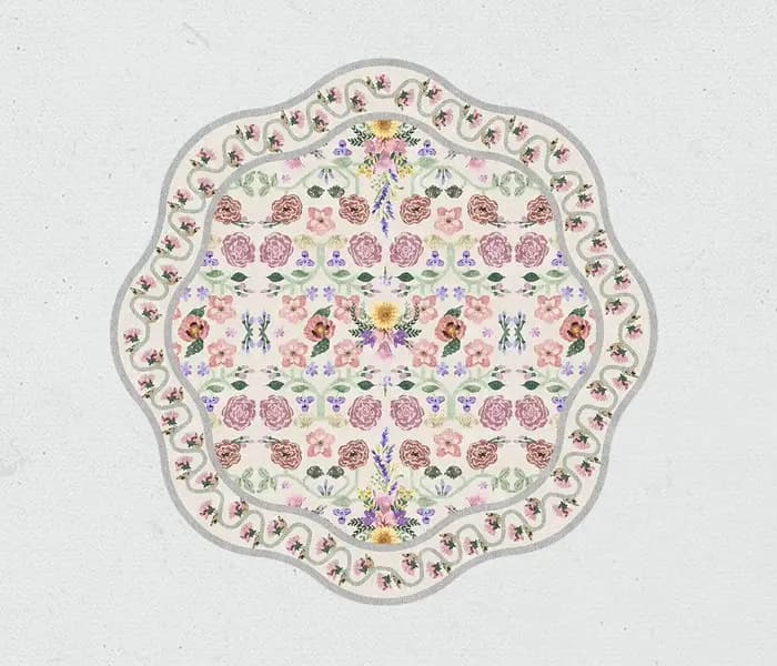 Tapis de style français pour chambre à coucher, motif floral, décoration de salon, tapis moelleux et