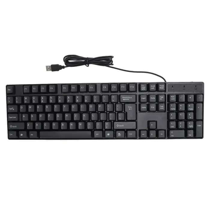 Clavier filaire USB 104 prédire, anglais, russe, espagnol, français, design ergonomique, clavier de 