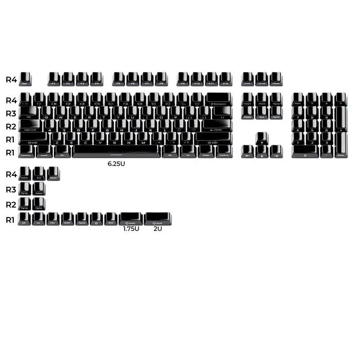 Capuchons de touches XVX blancs entièrement en céramique, surface lisse, profil Cherry pour clavier 
