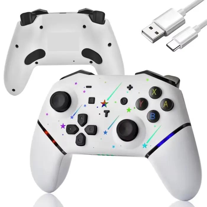 Manette de jeu sans fil Switch Pro avec macros, RGB, six axes, double vibration, Bluetooth, pour iOS