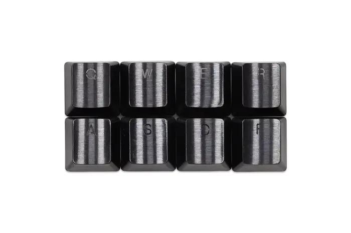 Teamwolf-Capuchons de touches métalliques MX en acier inoxydable, pour clavier de jeu, QWERWASD, Int