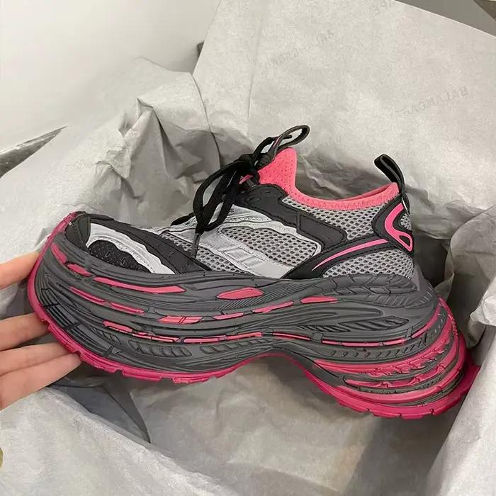 Couples chaussures de sport mode maille couleur correspondant décontracté en plein air hommes chauss