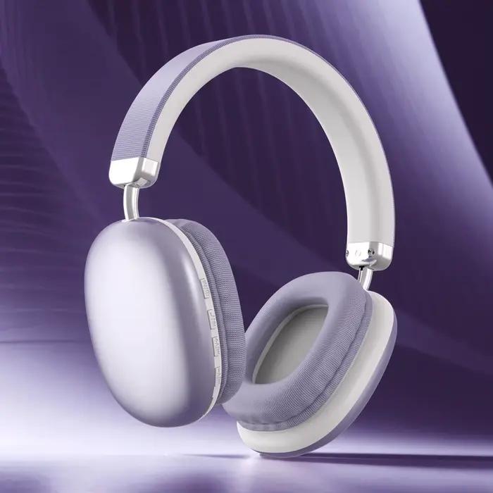 Casque Bluetooth sans fil supra-auriculaire HiFi pour musique et jeux, avec micro confortable, compa