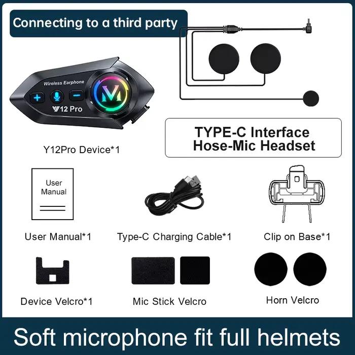 Casque d'écoute Bluetooth 5.4, étanche, pour partage de musique, interphone longue Distance, haut-pa