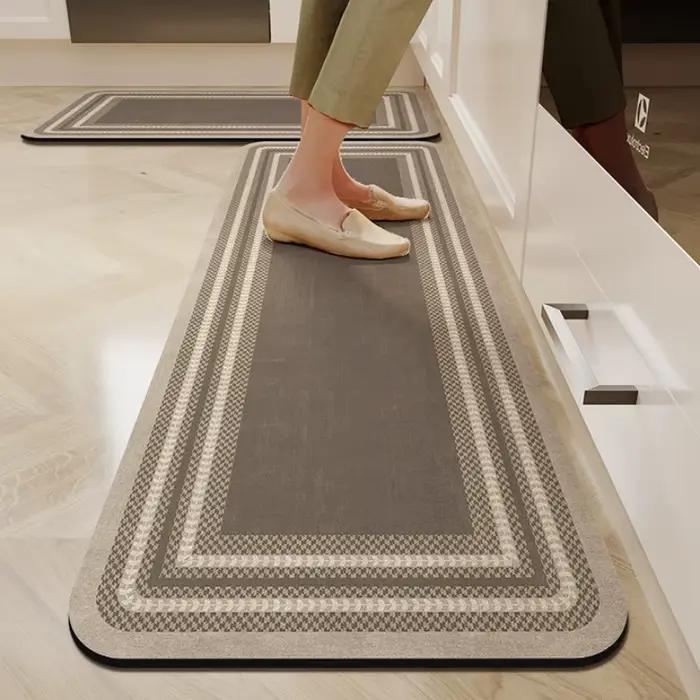 Tapis de sol long pour cuisine, très absorbant et facile à nettoyer, tapis d'entrée pour armoire de 