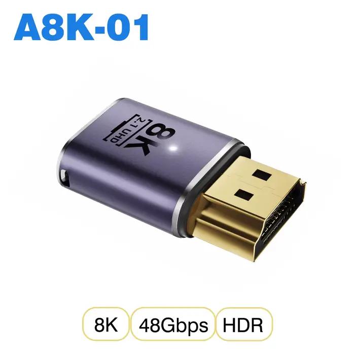 Adaptateur de câble compatible HDMI, convertisseur Mini Micro HDMI vers HDMI 2.1, 48Gbps, 8K60Hz, 4K