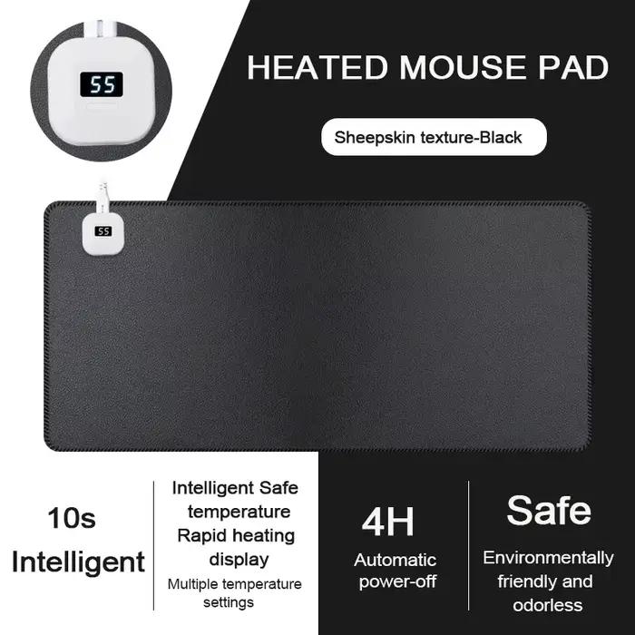 Tapis de souris chauffant électrique, affichage de la température, garde au chaud des mains, pour or