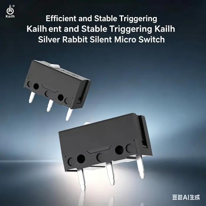 Micro-interrupteur silencieux personnalisé pour souris Logitech Kailh Silver Rabbit, avec une durée 