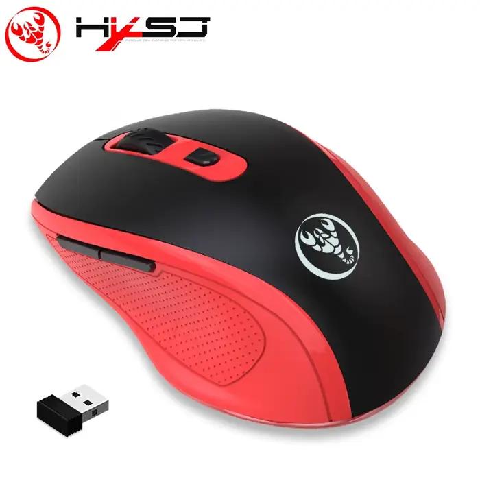HXSJ Souris de jeu ergonomique sans fil 2,4 G – Optique, résolution réglable à 3 niveaux, conception