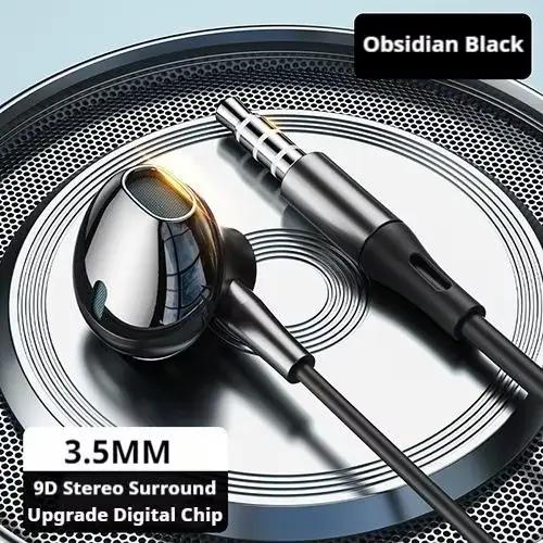 Écouteurs filaires HiFi Bass Stéréo Type C et 3,5 mm avec contrôle du volume et micro HD pour iPhone