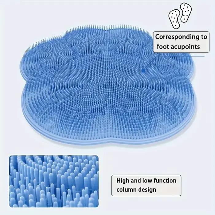 1 pièce Tapis de massage pour le bain / Nettoyeur de pieds / Éponge dorsale / Tapis de douche pour l