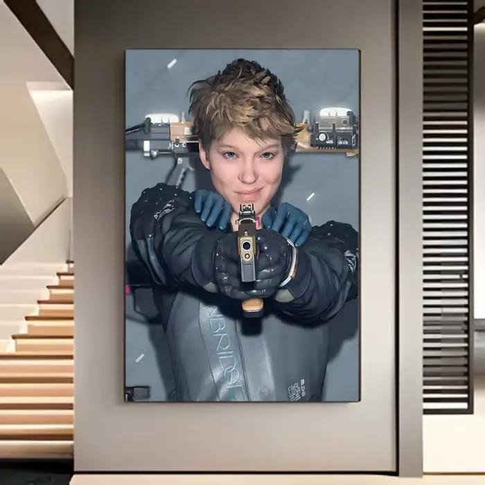 Affiche murale de jeu vidéo japonais D-Death Stranding, film américain, décoration murale pour chamb