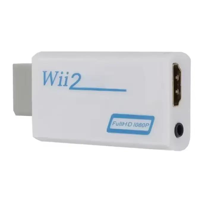 Adaptateur de convertisseur compatible HDMI Full HD 1080P pour console Wii pour Wii 2 Câble audio HD