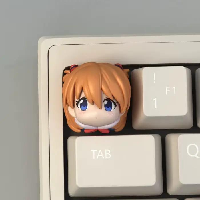 Keycap Anime New Century Evangelion Evangelion-01 Ayanami Rei en résine pour clavier mécanique, pers